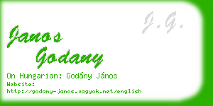 janos godany business card